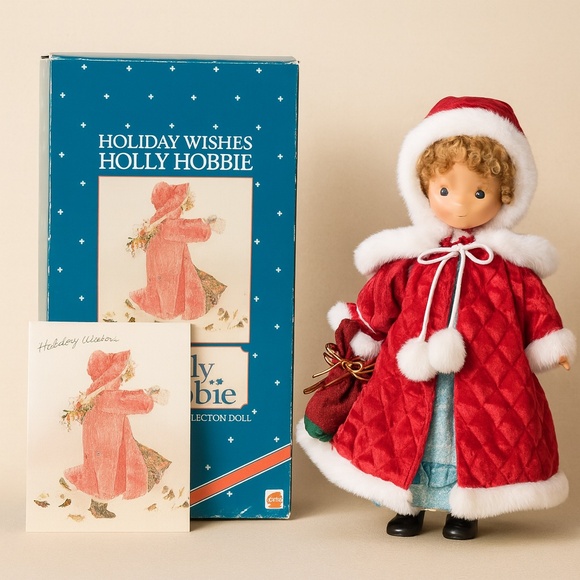 Vintage Holly Hobbie ‘Holiday Wishes’ Christmas Collector Doll by Mattel - Picture 2 of 15
